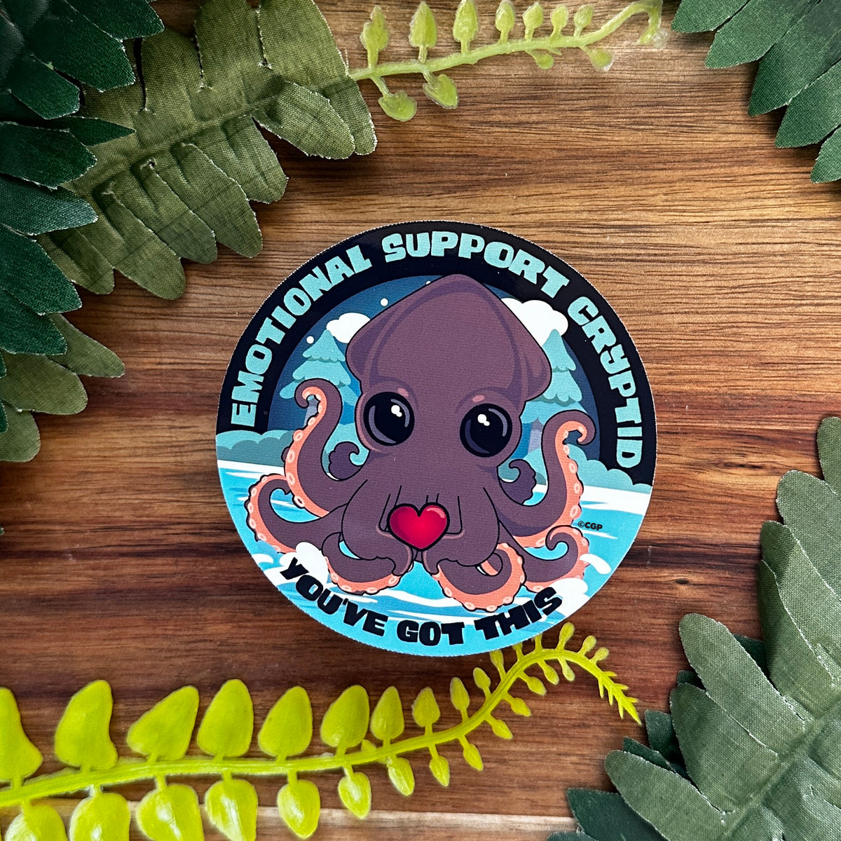 Kraken Emotional Support Cryptid - Sticker