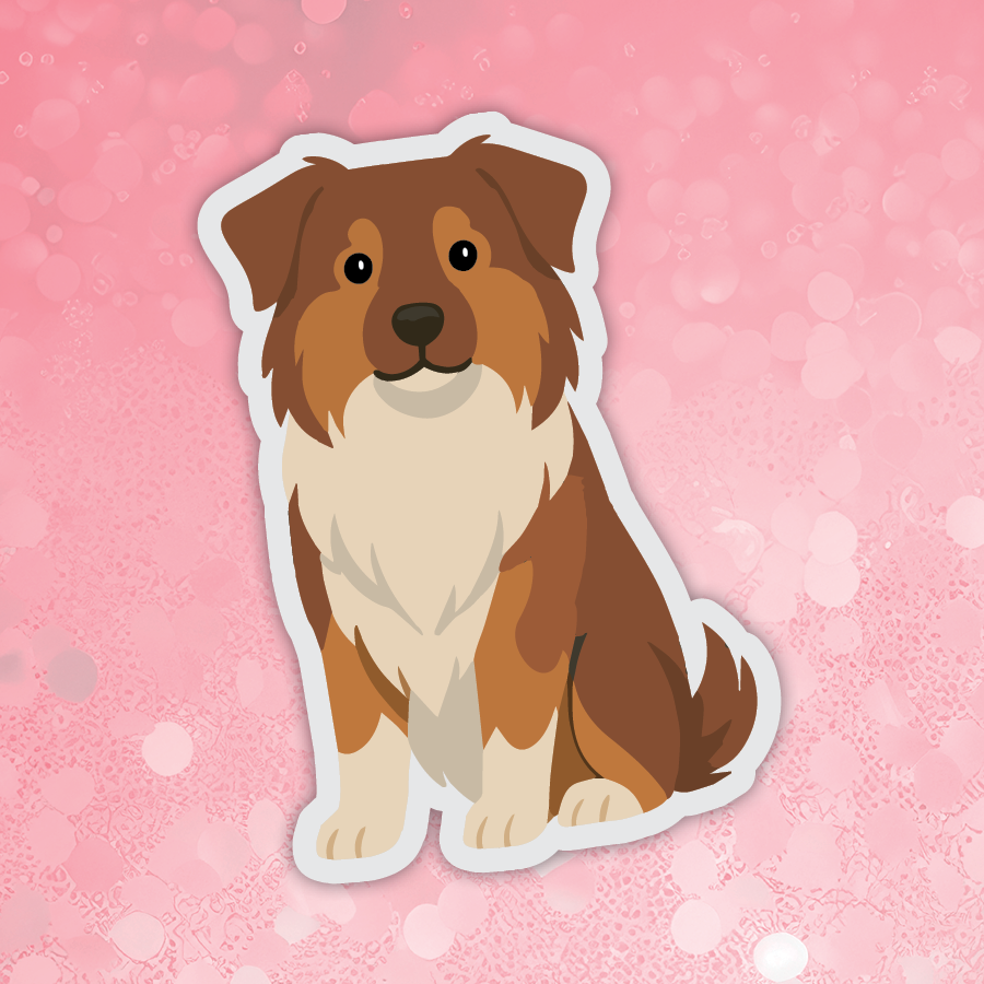 Australian Shepherd brown sticker