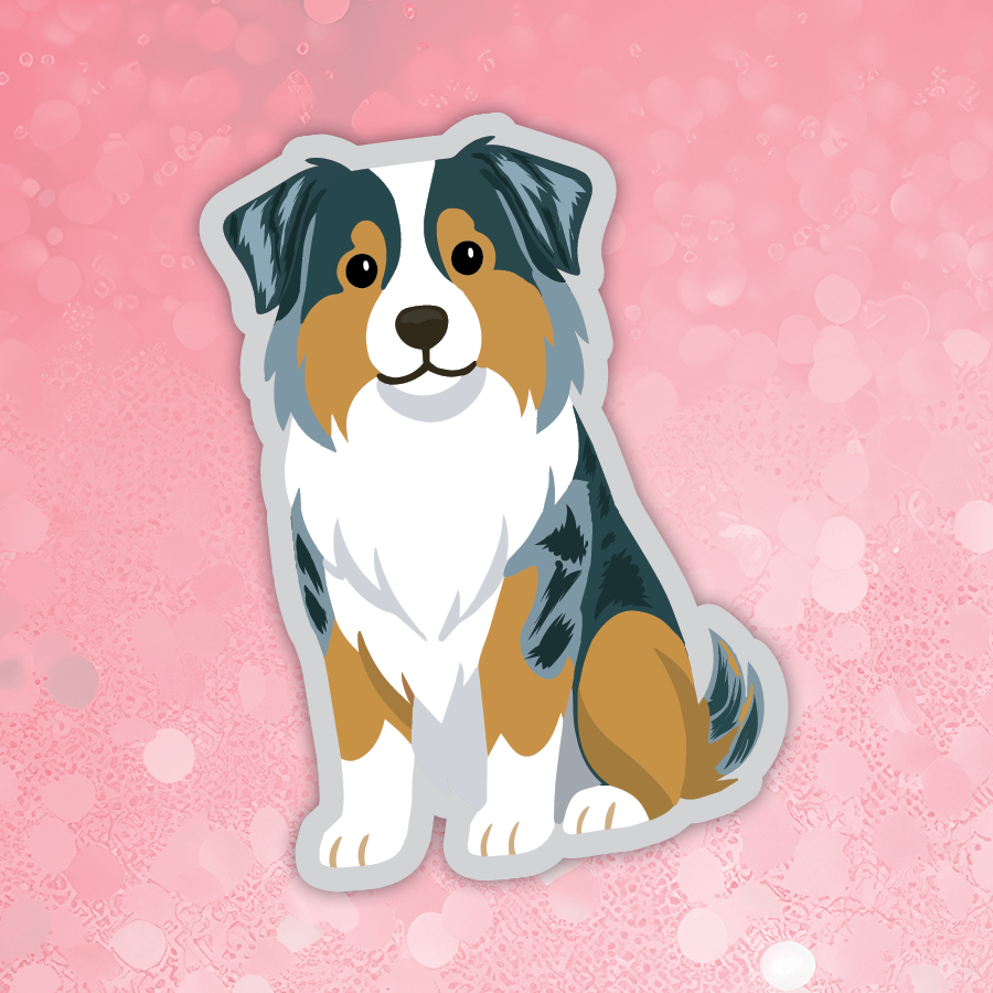 Australian Shepherd blue sticker