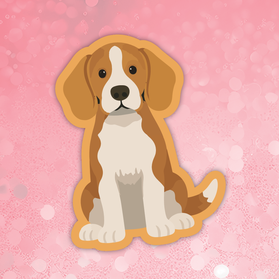 Beagle tan dog sticker