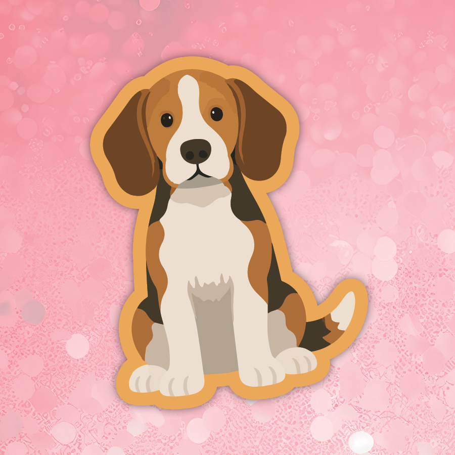 Beagle tri dog sticker