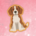 Beagle brown dog sticker