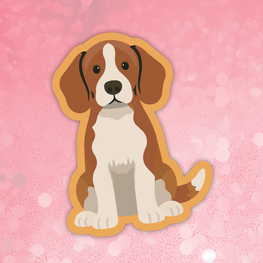 Beagle brown dog sticker