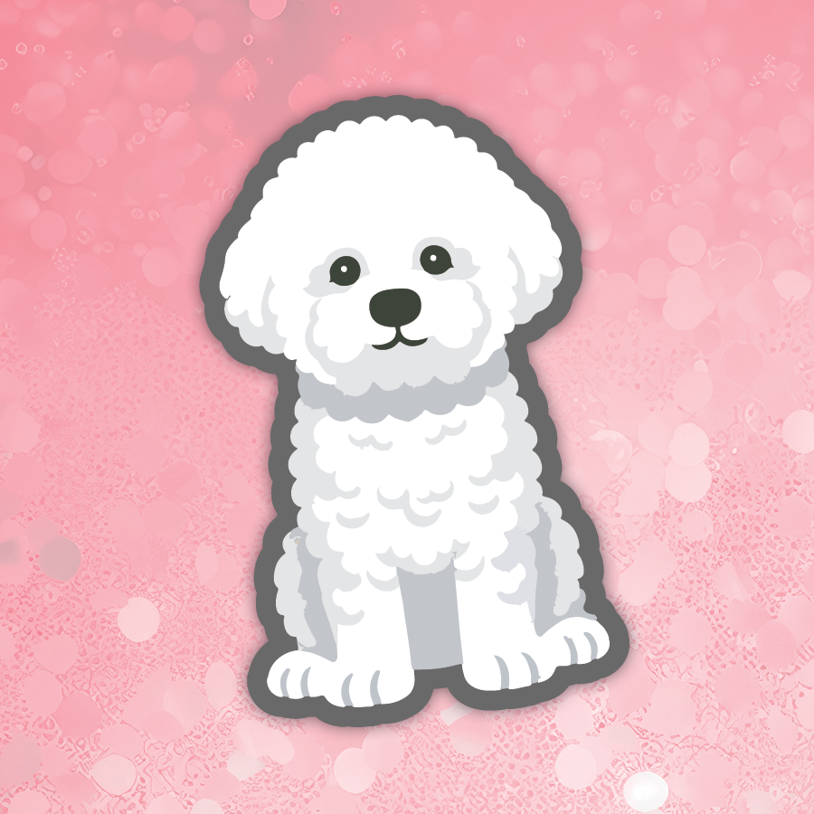 Bichon Frise white dog sticker