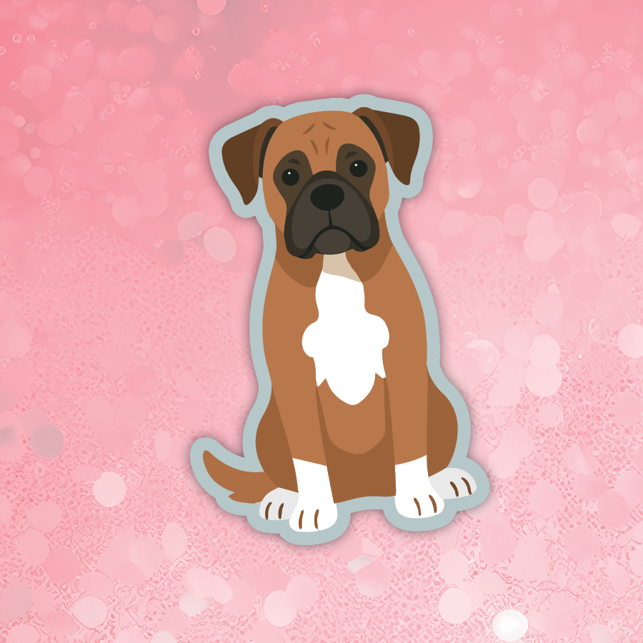 Boxer Tan Dog Sticker