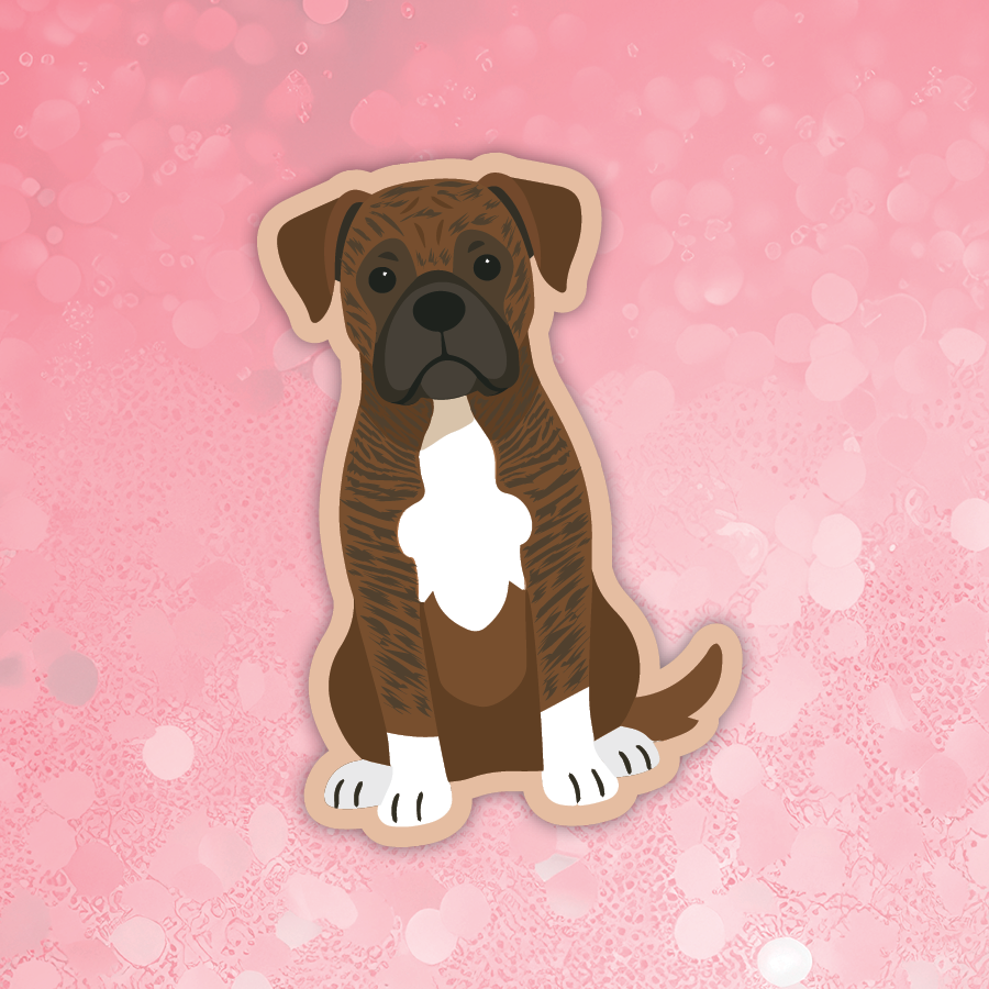 Boxer Brindle Dog Sticker