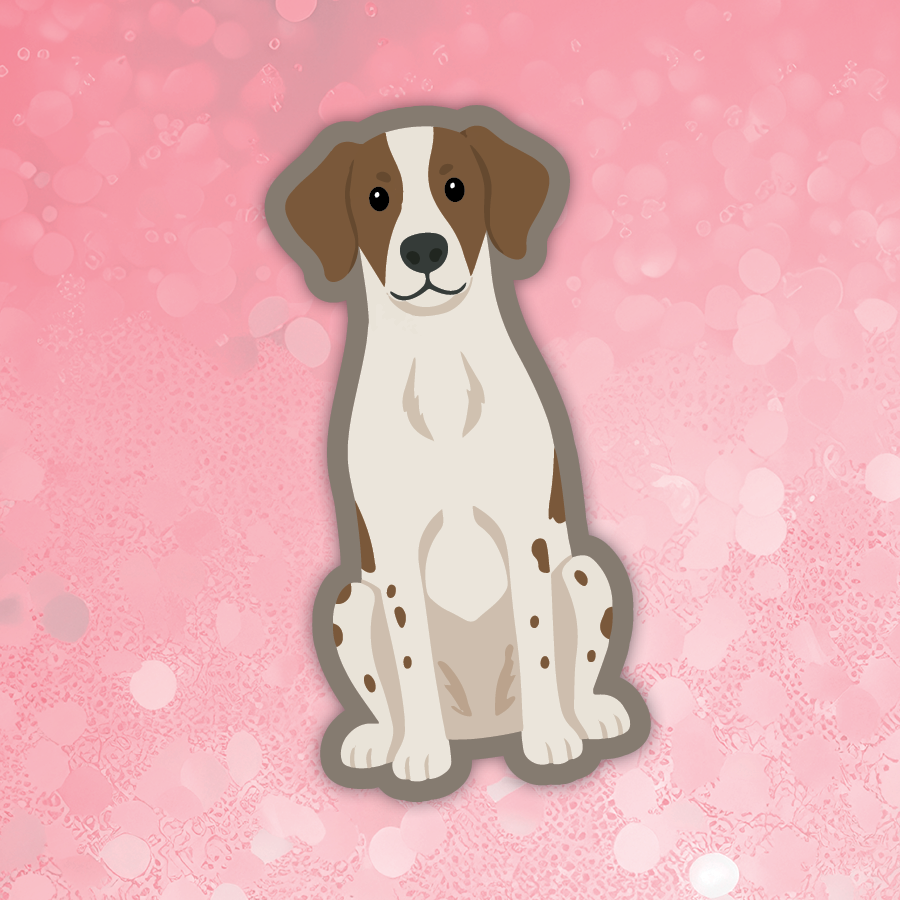 Brittany Spaniel brown sticker