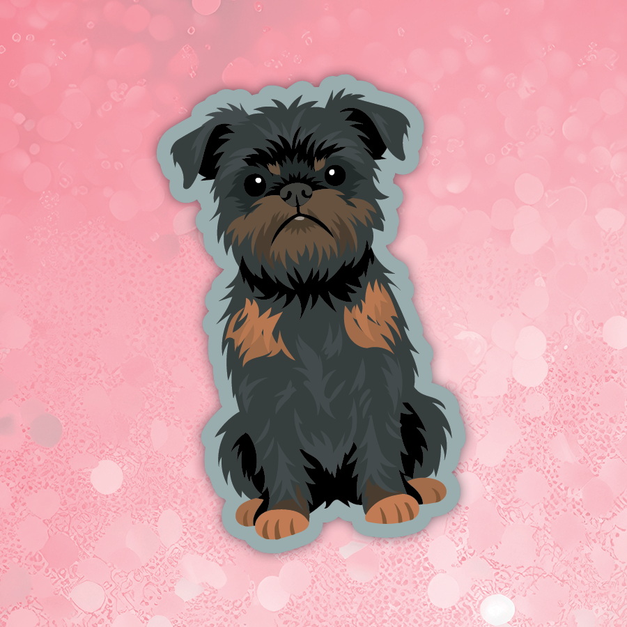 Brussels Griffon tri dog sticker