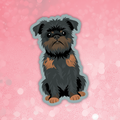 Brussels Griffon tri dog sticker
