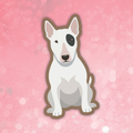 Bull Terrier black & white dog sticker