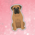 Bullmastiff fawn dog sticker