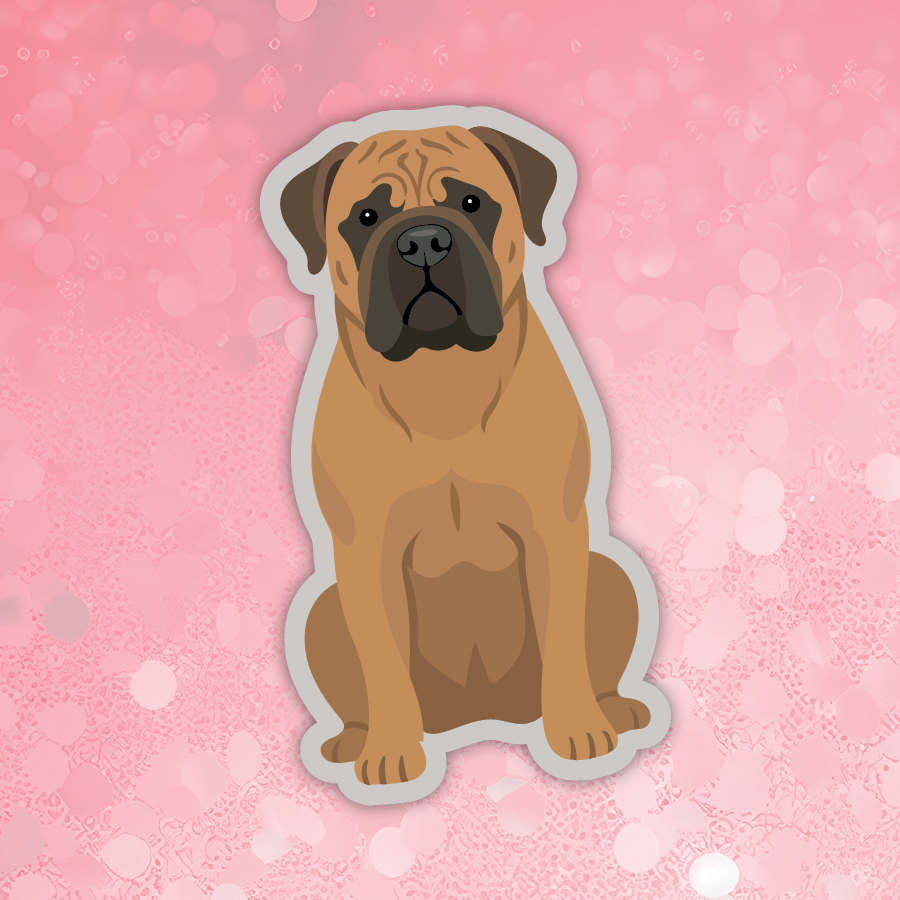 Bullmastiff fawn dog sticker