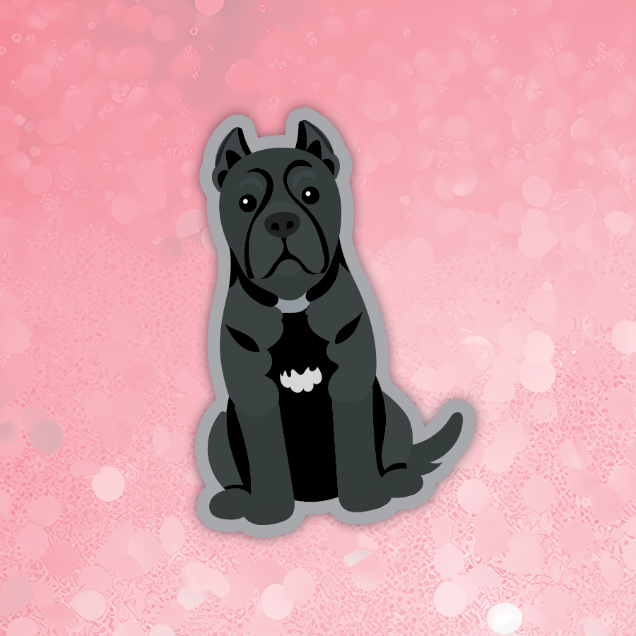Cane Corso black dog sticker