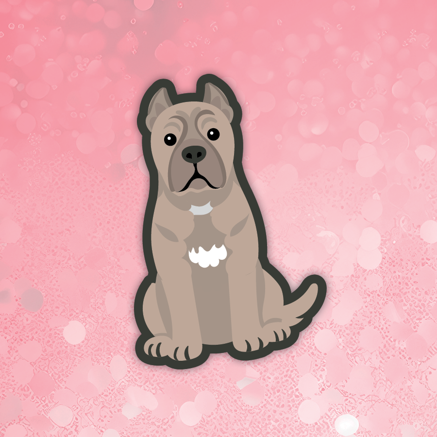 Cane Corso fawn dog sticker