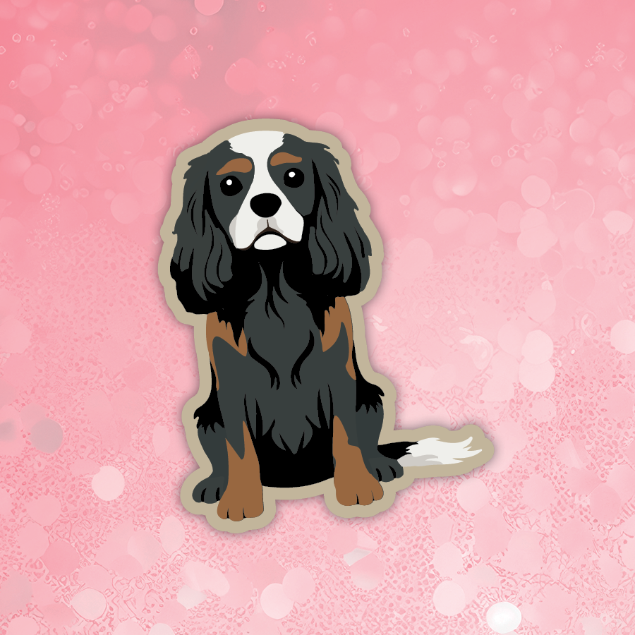 Cavalier King Charles Tri dog sticker