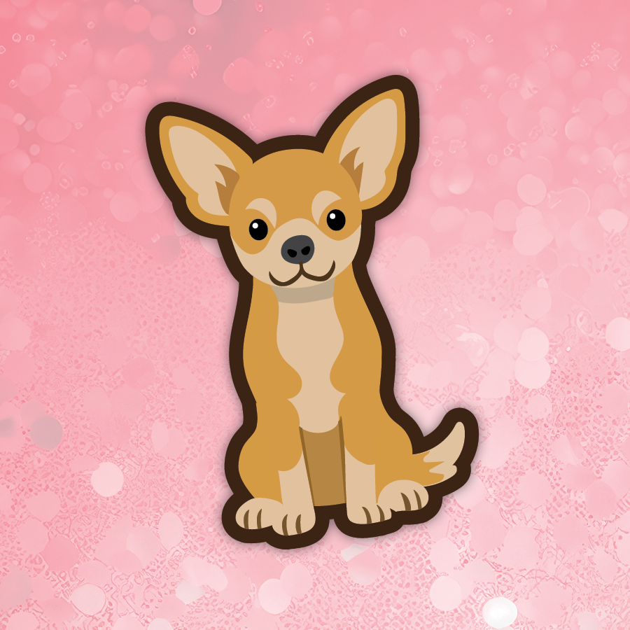 Chihuahua fawn dog sticker
