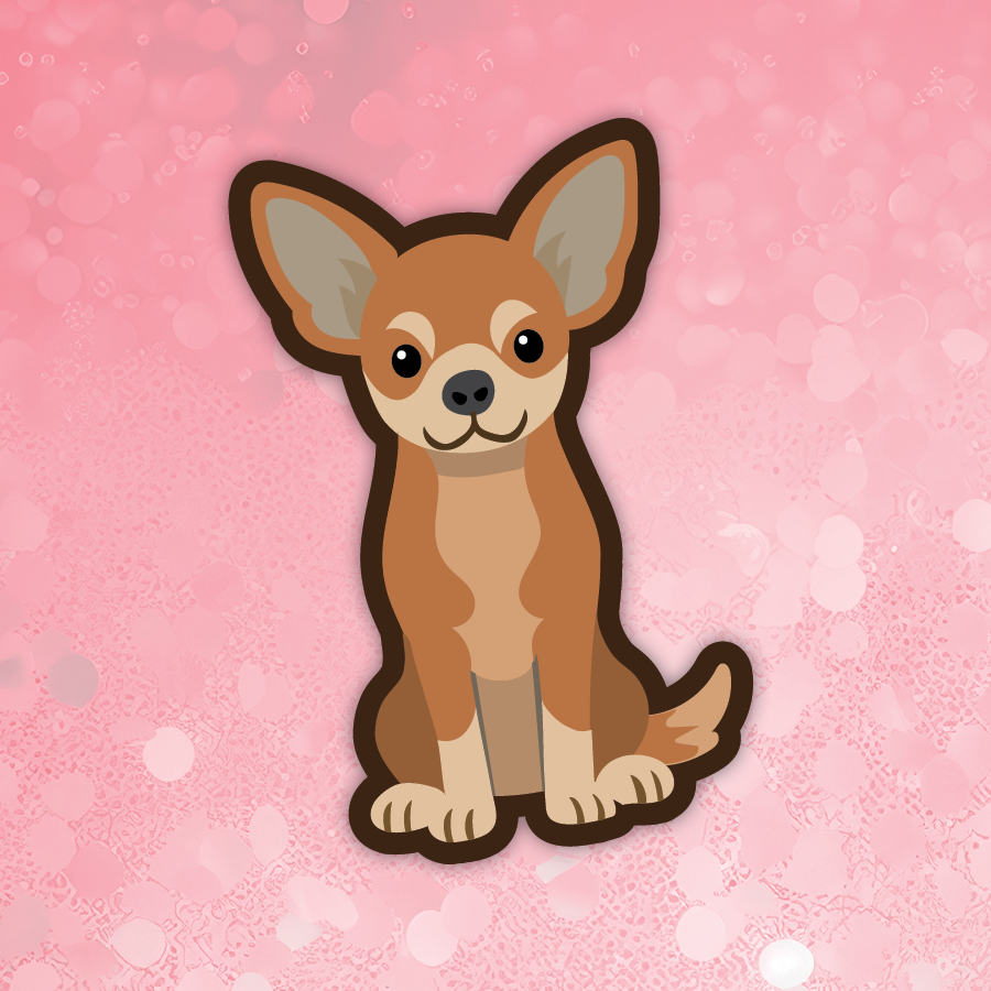 Chihuahua red dog sticker