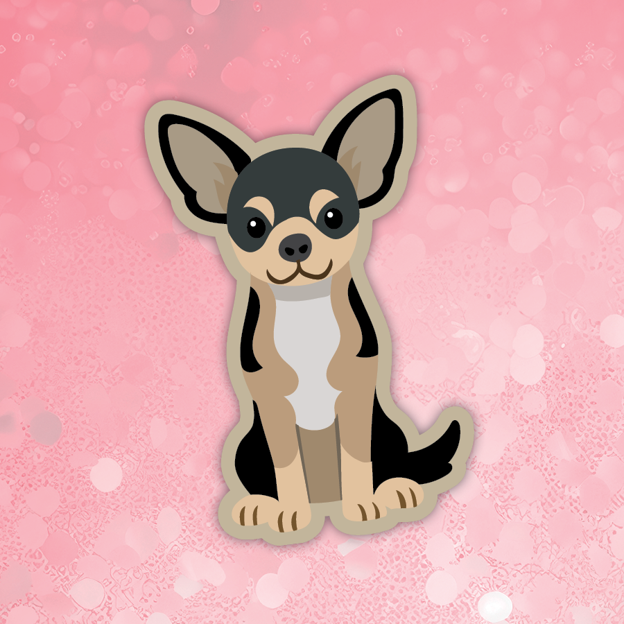 Chihuahua tri dog sticker