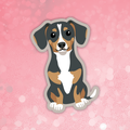 Chiweenie tri dog sticker