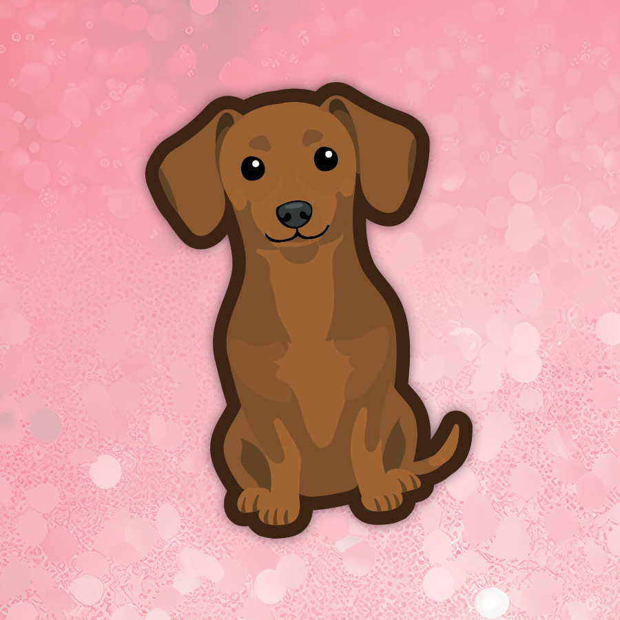 Chiweenie red dog sticker
