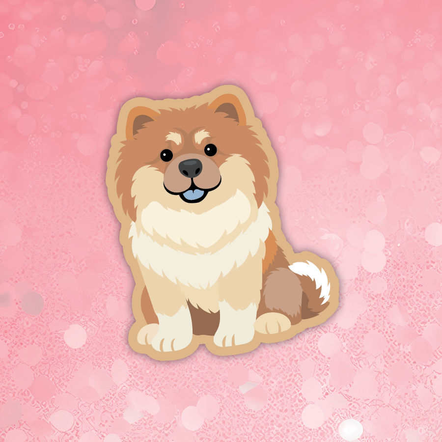 Chow Chow red dog sticker