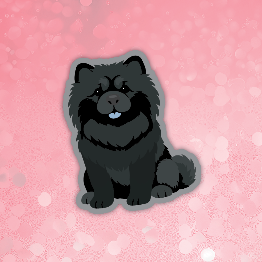 Chow Chow black dog sticker