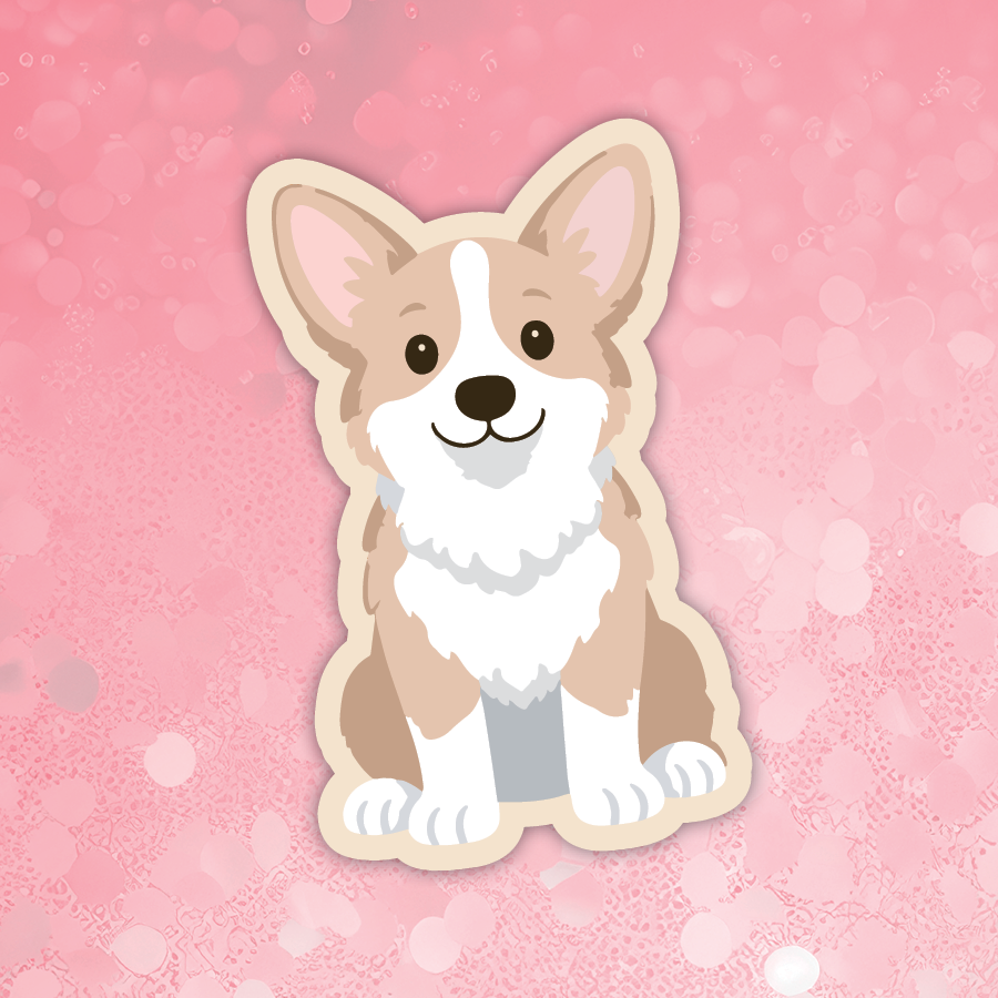 Corgi fawn sticker