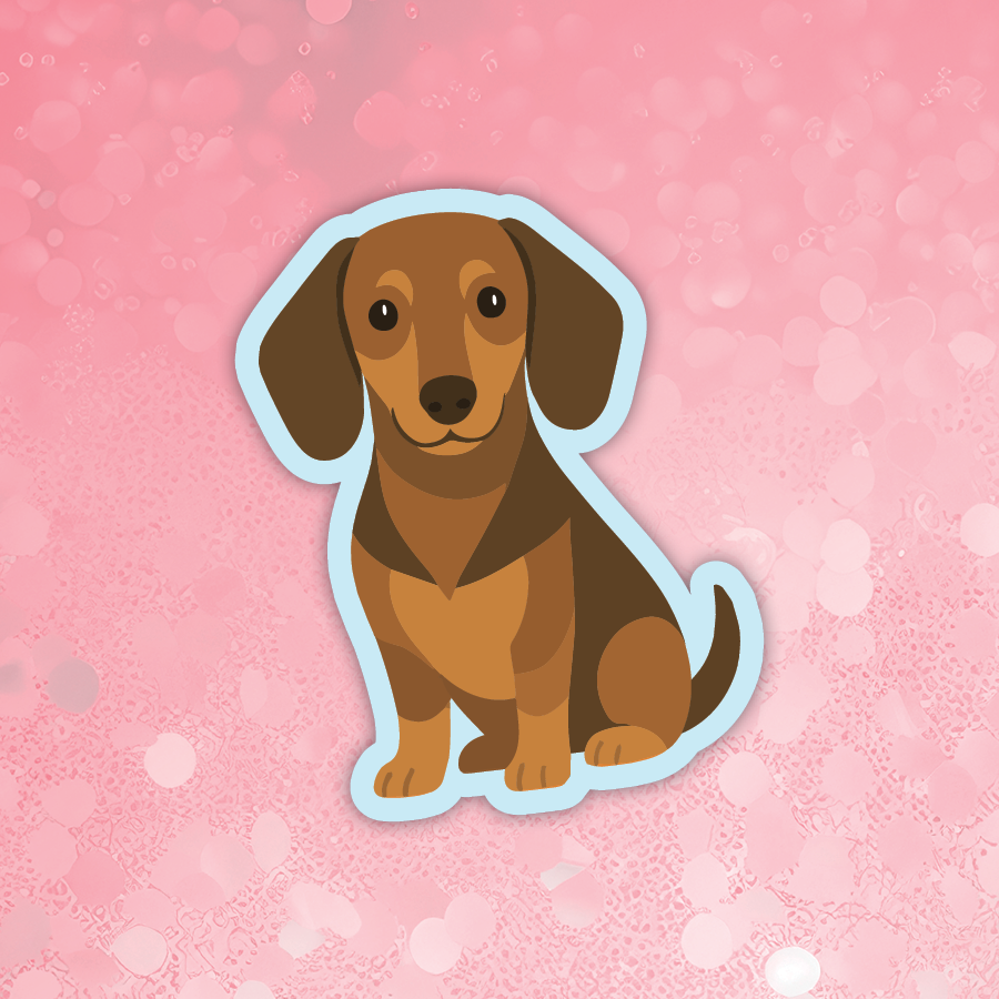 Dachshund Brown Short Sticker