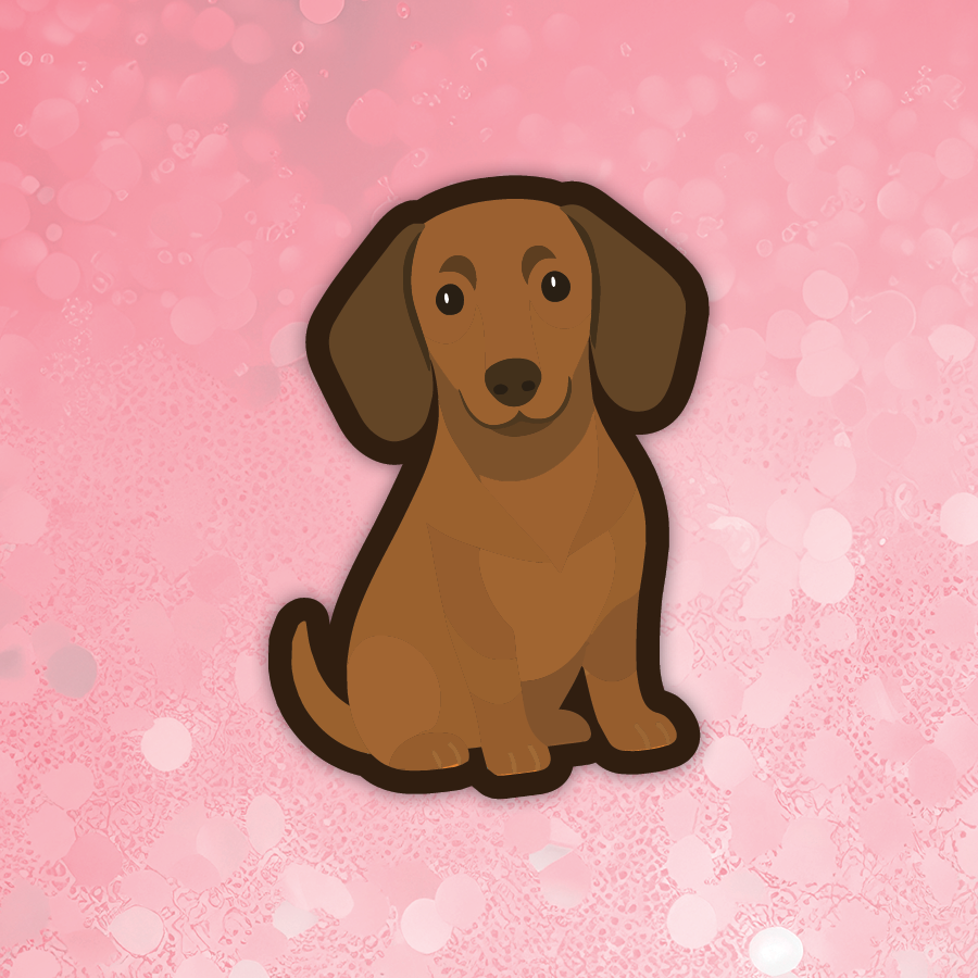 Dachshund Mahogany Short Sticker