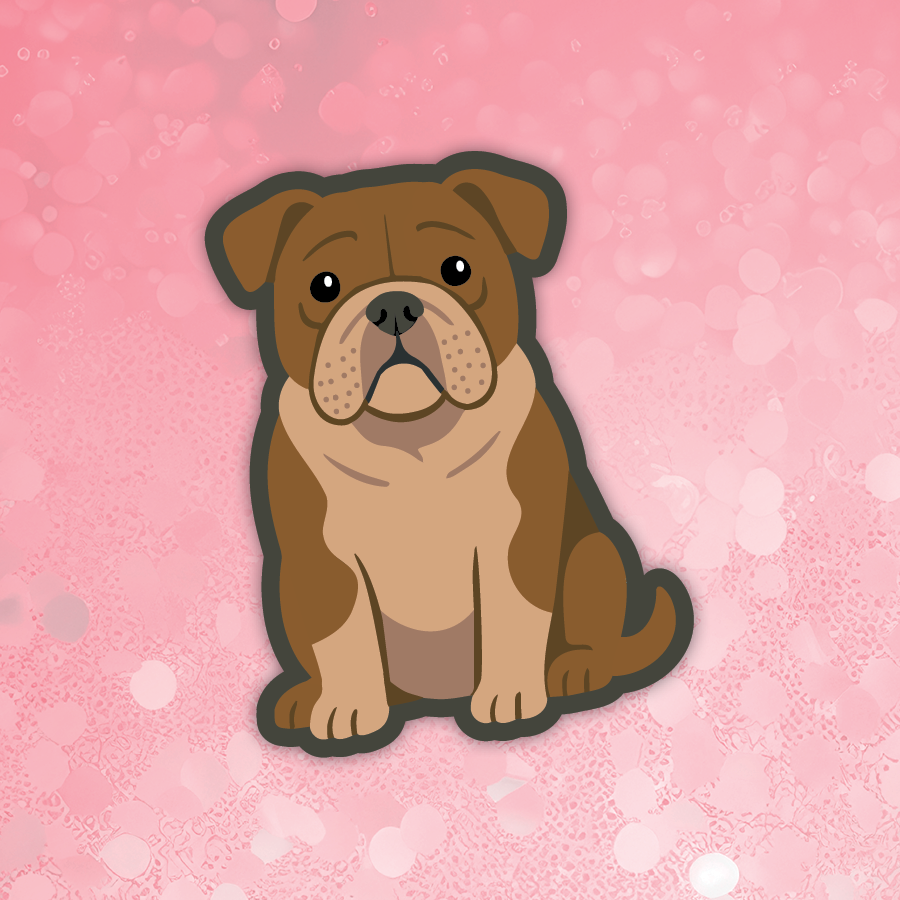 English Bulldog Brown sticker