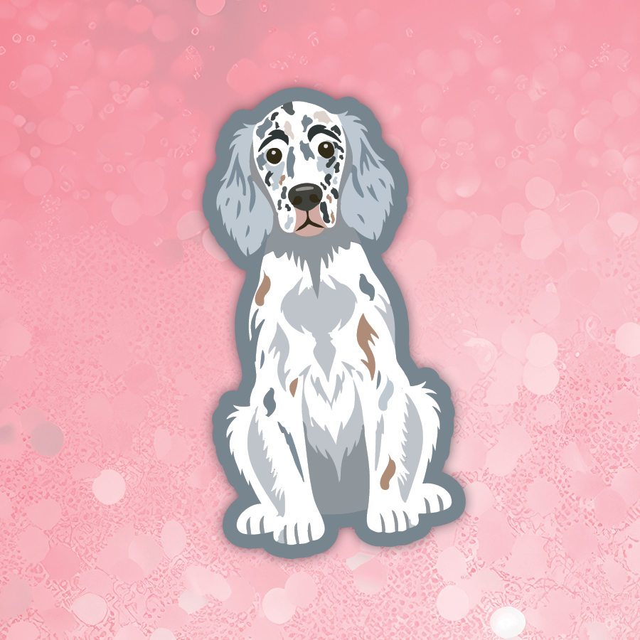 English Setter Gray sticker