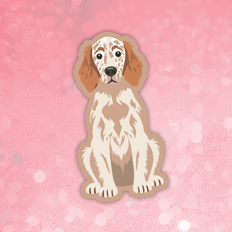 English Setter Red sticker