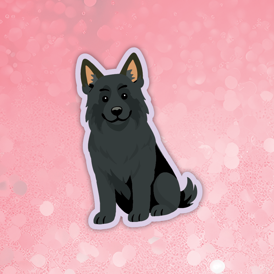 German Shepherd Black Sticker