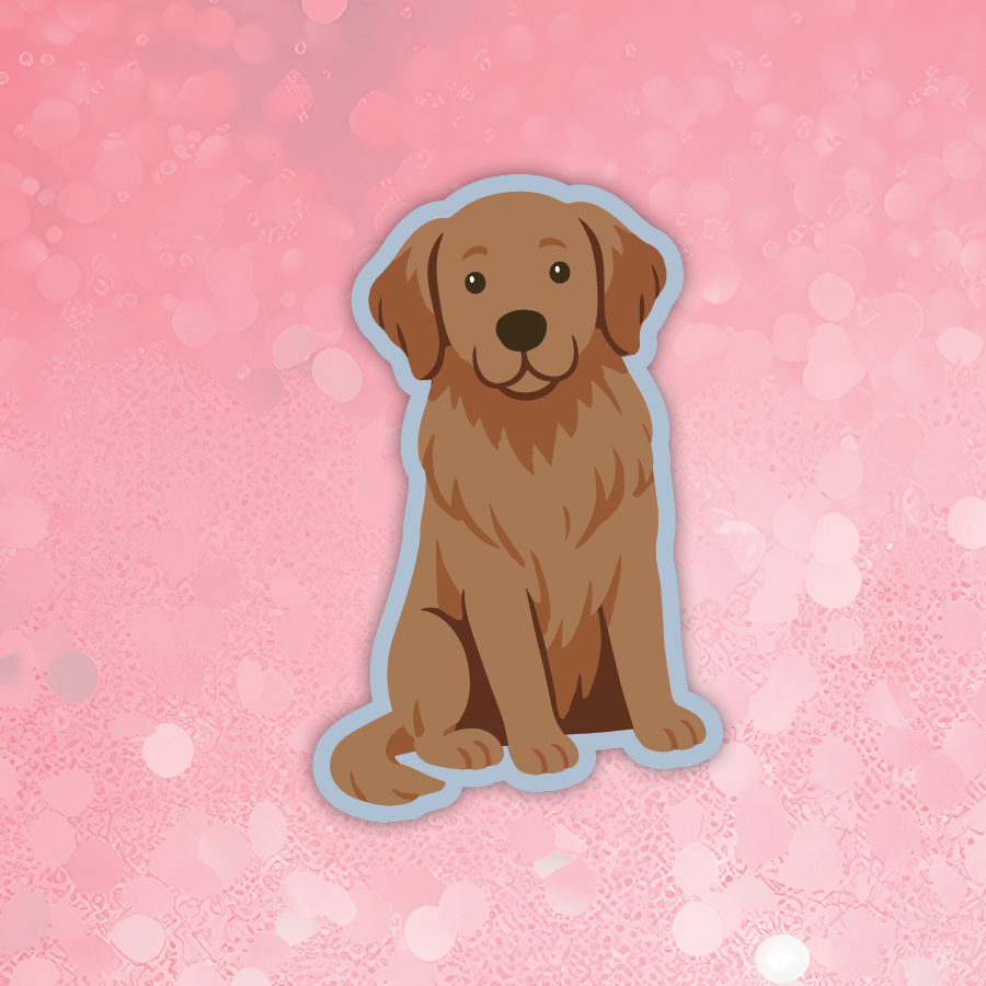 Golden Retriever tan sticker