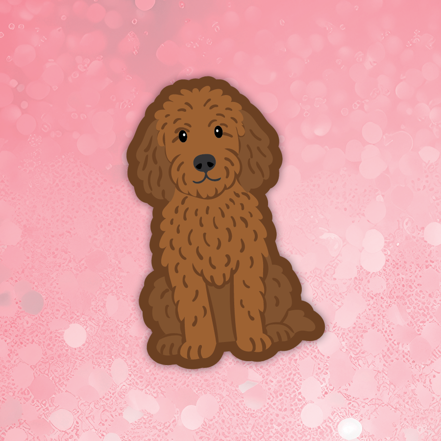 Goldendoodle brown sticker