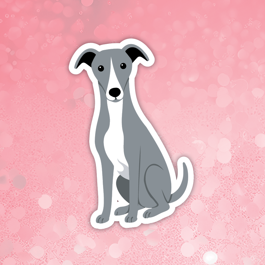 Greyhound gray sticker