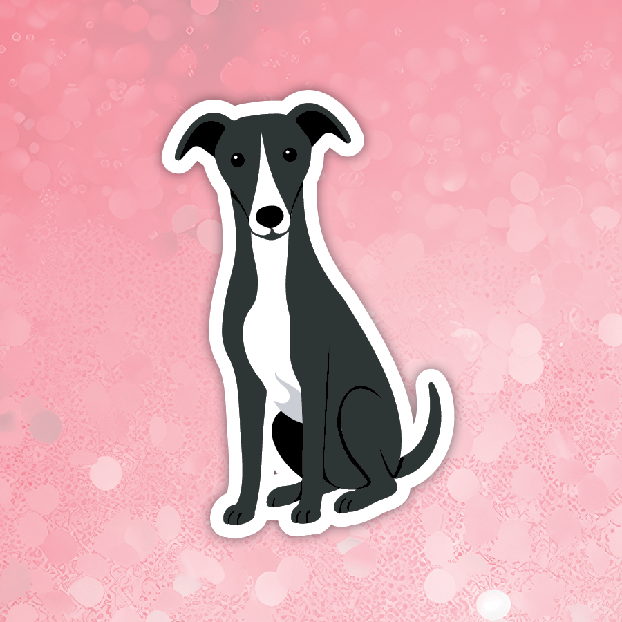 Greyhound black sticker