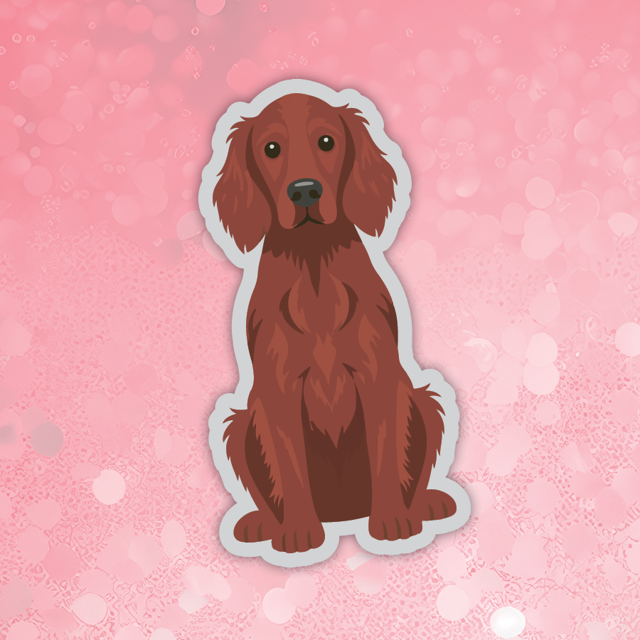 Irish Setter red sticker