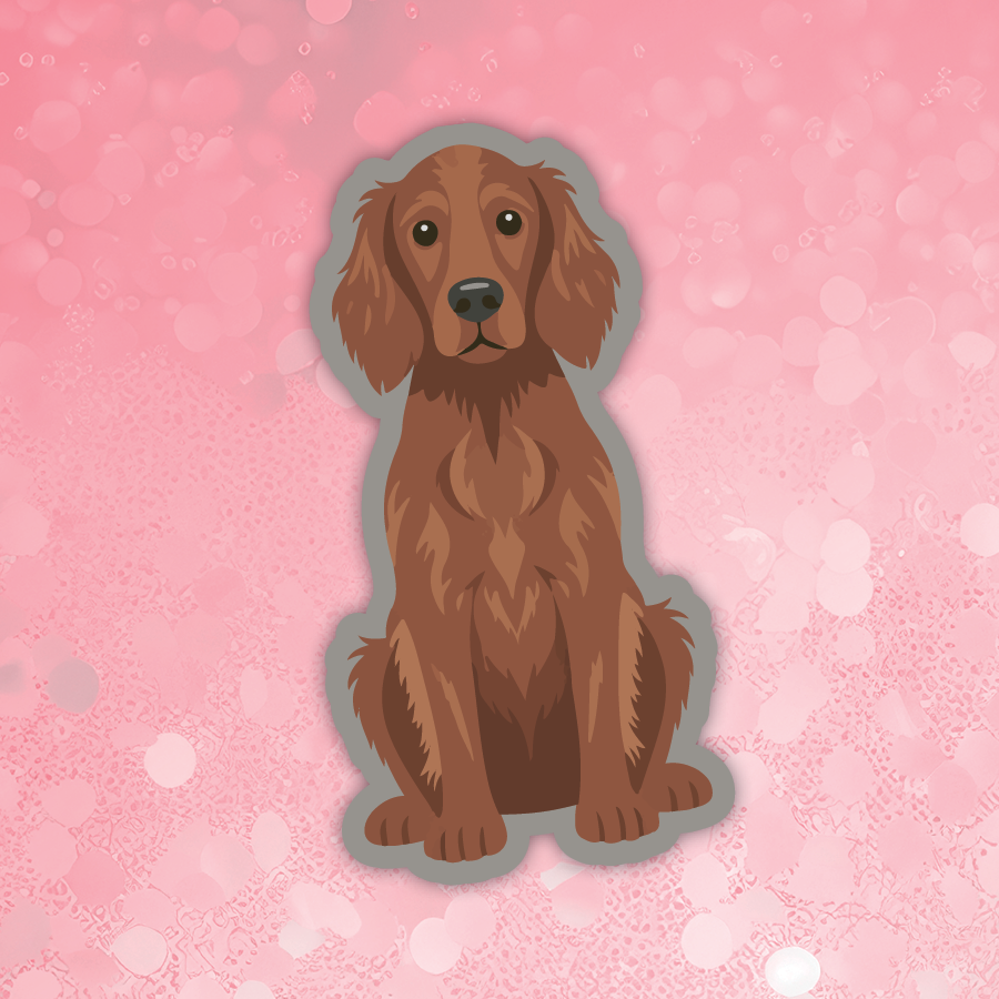 Irish Setter brown sticker