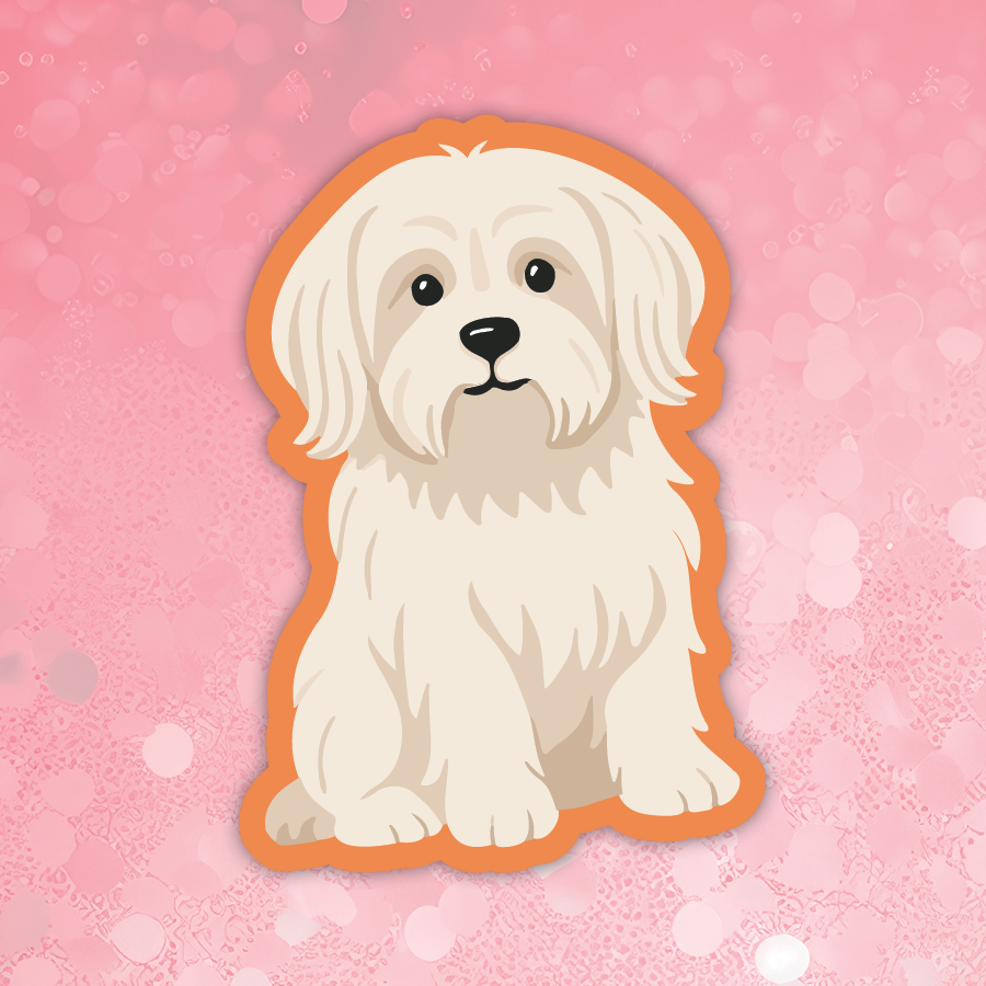 Maltese dog sticker