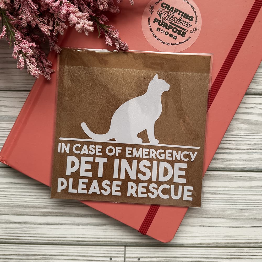 Cat Pet Alert - Vinyl Decal