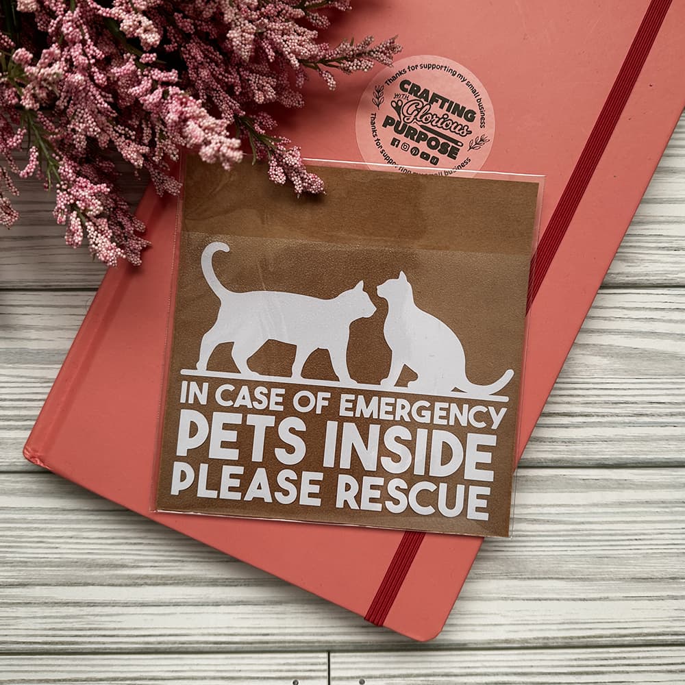 Cat Pet Alert - Vinyl Decal