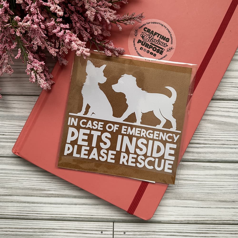 Dog (Small Breed) Pet Alert - Vinyl Decal