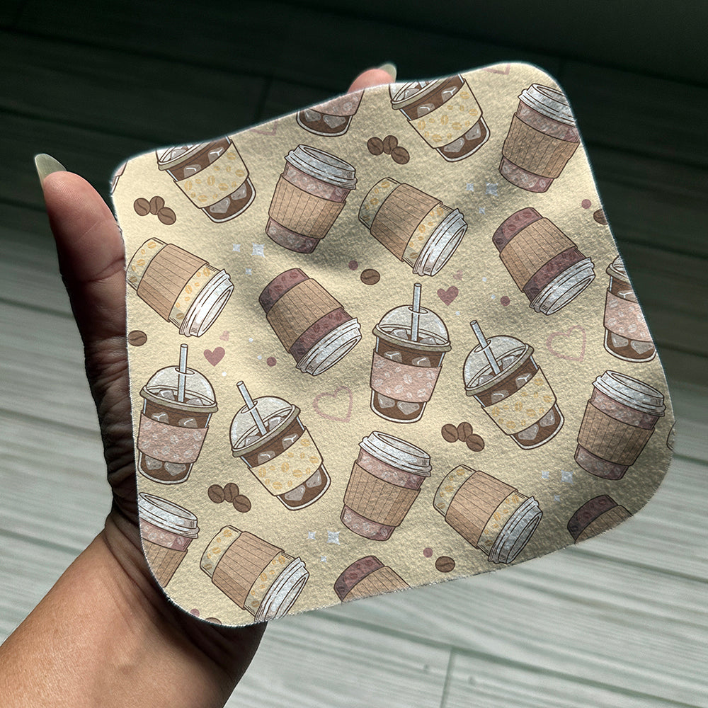 Microfiber Cleaning Cloth - Iced Coffee Lover