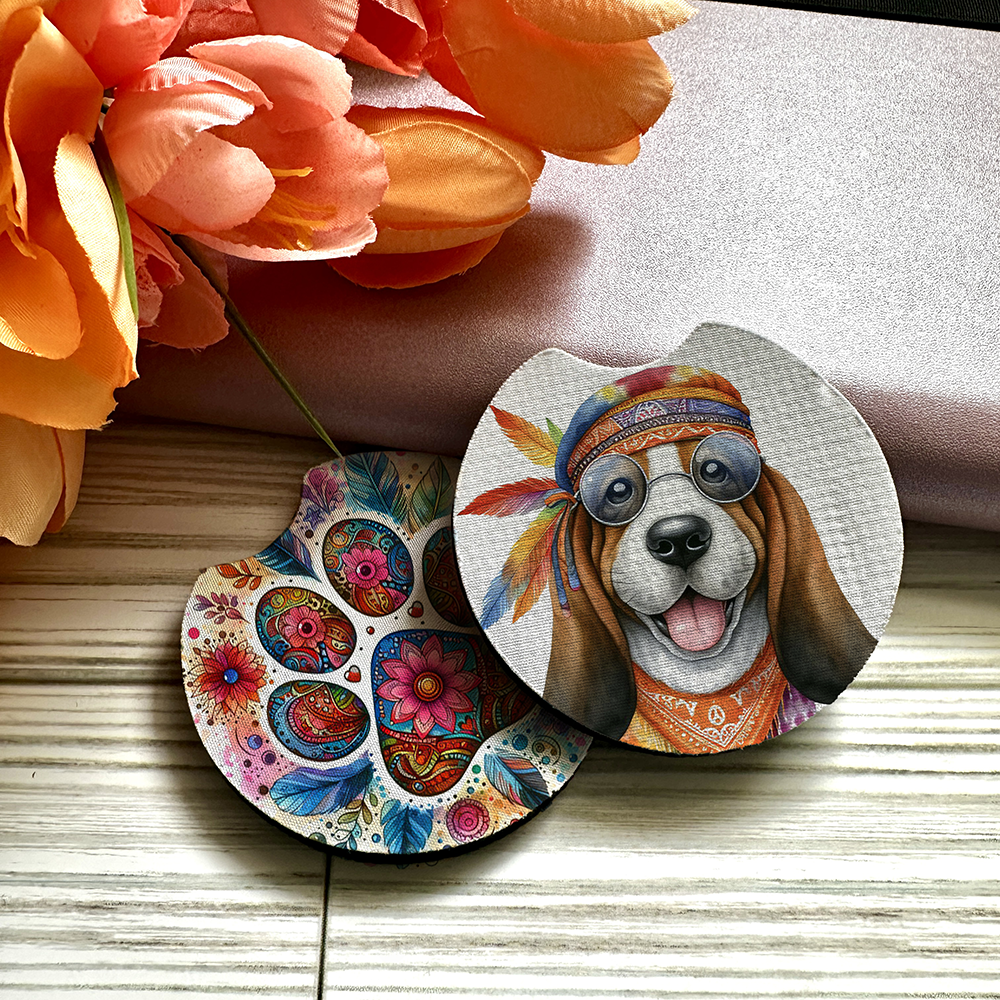 Basset Hound - Car Coaster