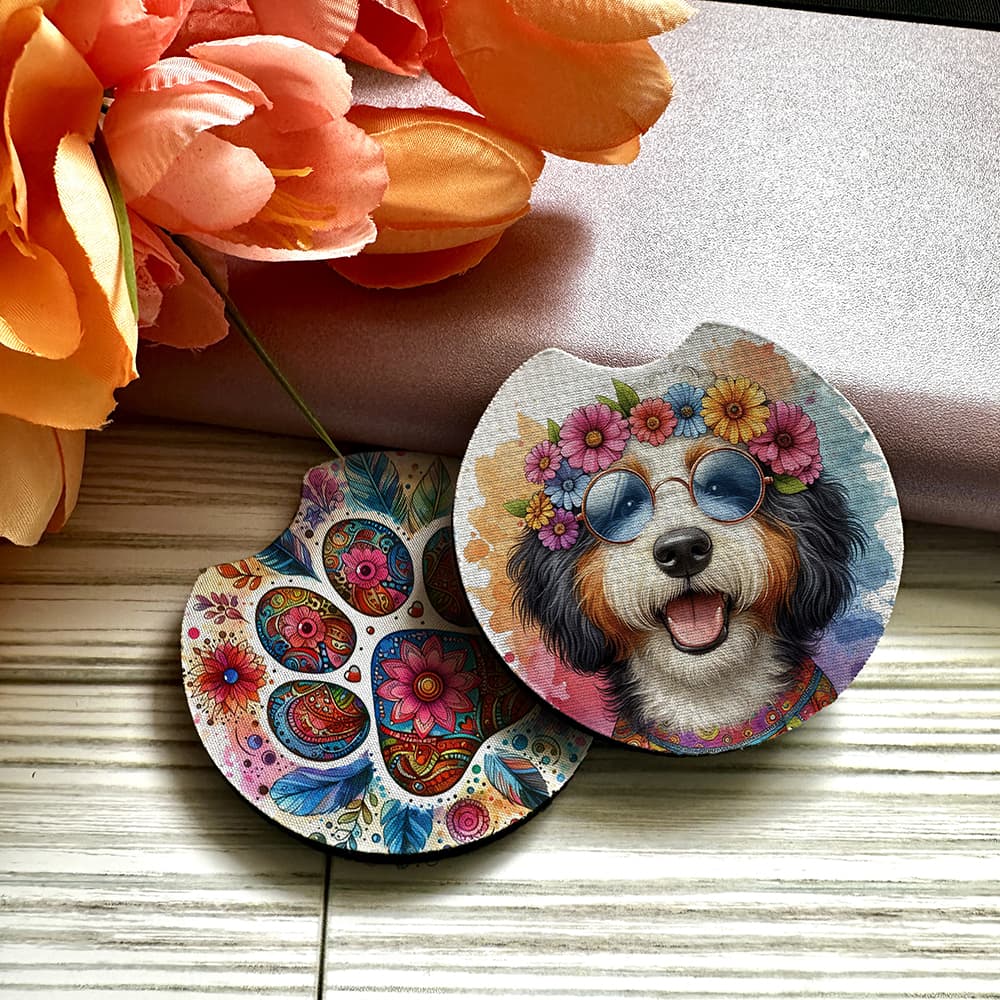 Bernedoodle - Car Coaster