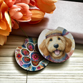 Goldendoodle Tan - Car Coaster