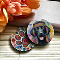 Labrador Retriever (Black)- Car Coaster