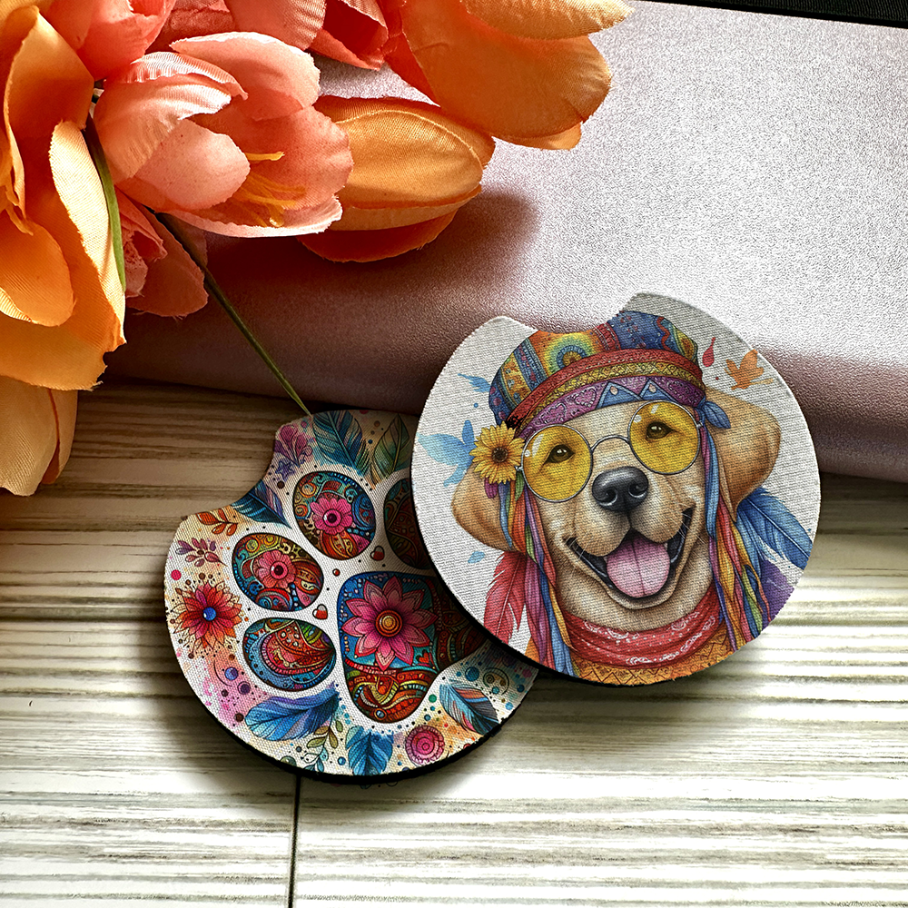 Labrador Retriever (Yellow)- Car Coaster