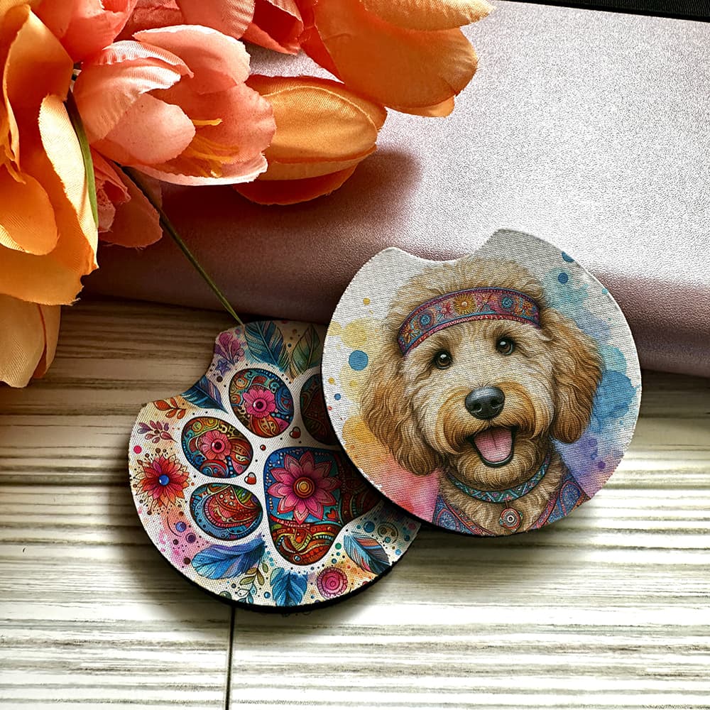 Labradoodle - Car Coaster